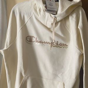 CHAMPION POWERBLEND HOODIE, Color: Natural, Size XXL, NWT